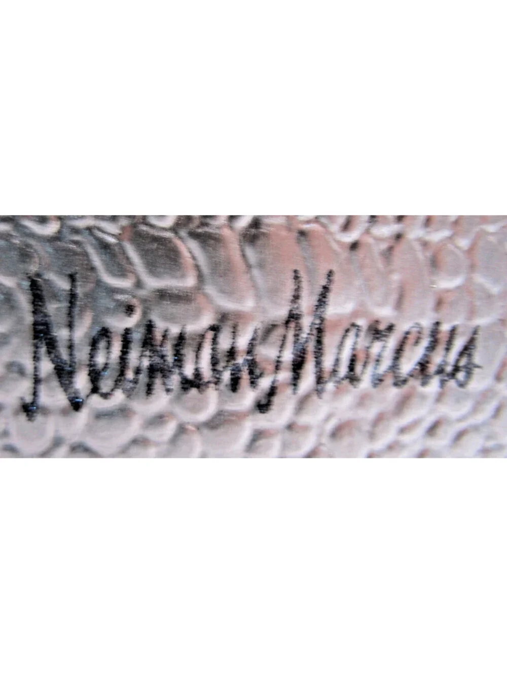 Neiman Marcus 2012 Mercury Glass Shopping Bag Ornament with Green Glass Stand